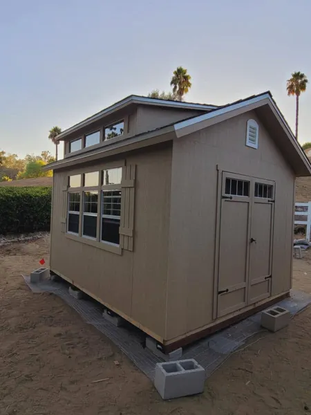 AJM Construction Services: custom backyard storage shed built in Canyon Lake