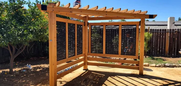 AJM Construction Services: cedar pergola construction in the Inland Empire